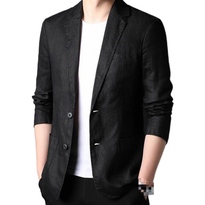 Fina chaqueta de lino para hombre, primavera y verano.
