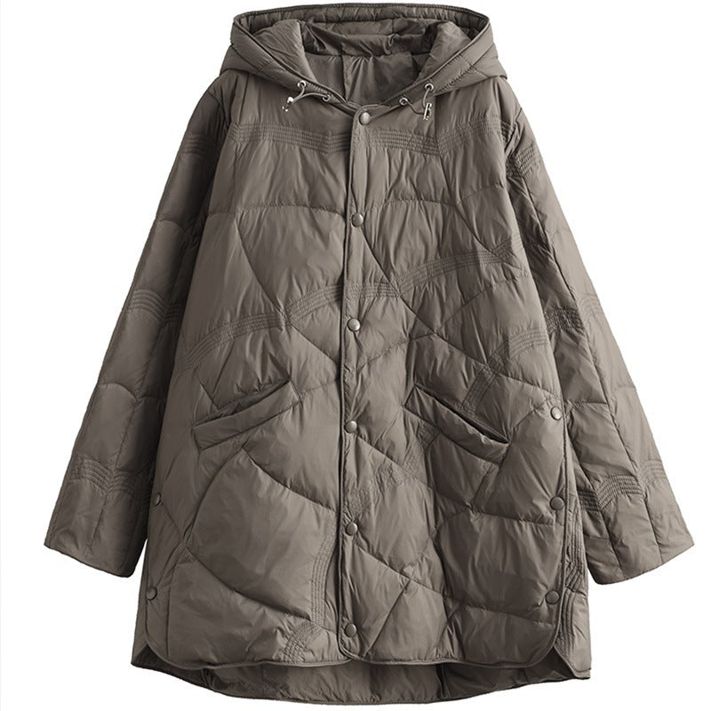 Hermosa, comoda y calida chaqueta de Invierno de pluma de ganzo para mujer