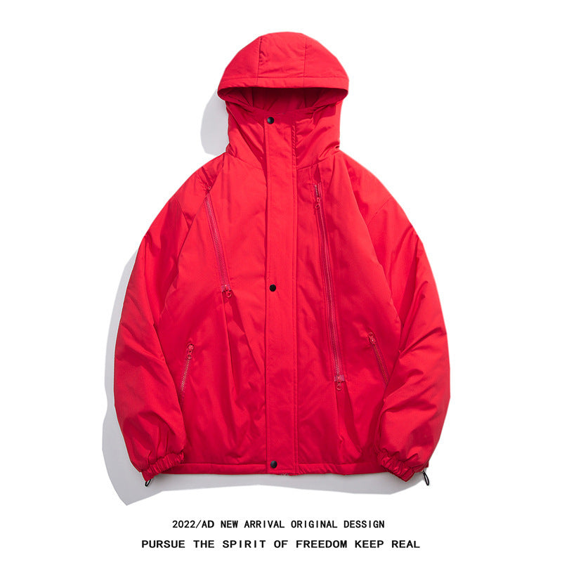 Nuevo abrigo grueso de algodón para hombre, cortavientos.