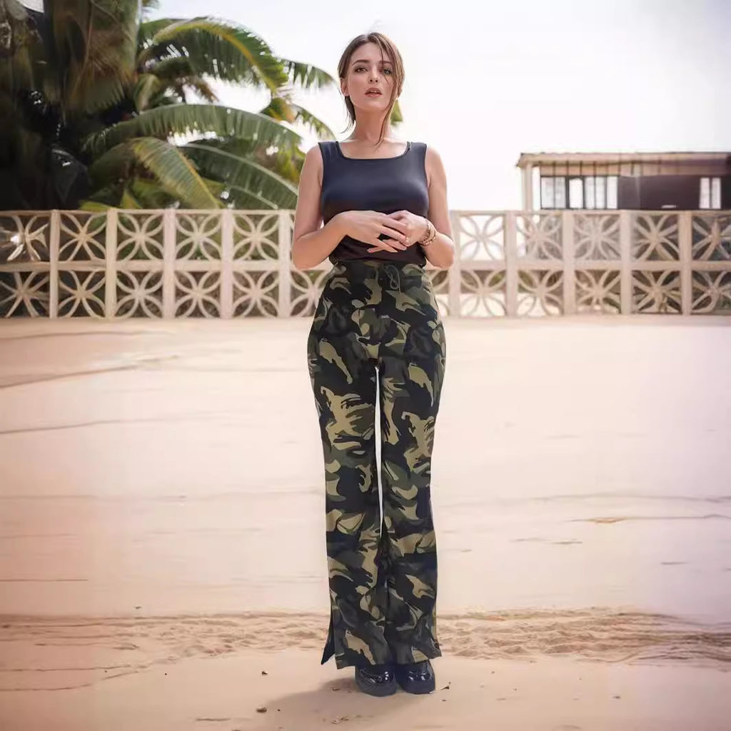 Pantalones divididos Street Trend Pantalones casuales para mujer